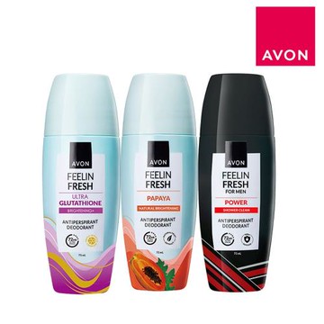 【AVON雅芳】制汗體香劑(美白透亮/勻白嫩膚/乾適防護)75ml x3入