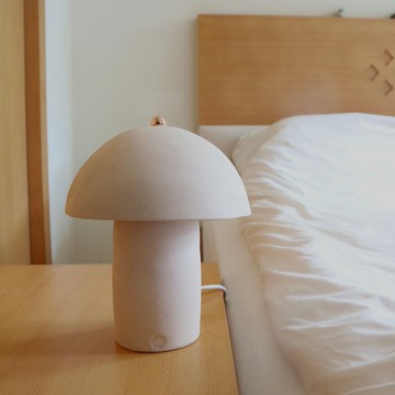 陶桌燈 / 無印風小夜燈 (附燈泡)