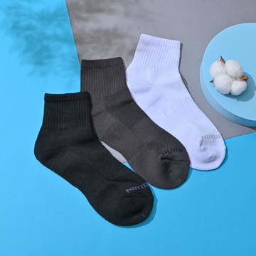 惡名昭彰素色1/2氣墊襪-多色任選