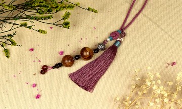 CYPRESS 絕美肖楠瘤花木珠吊飾