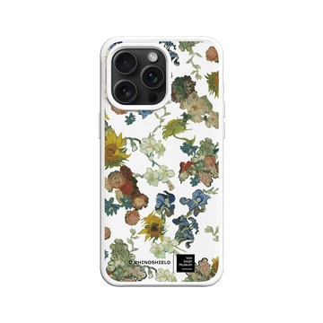 iPhone 15 Pro Max SolidX 白 - Van Gogh Museum - Vincent 的花朵-50週年紀念款 透明