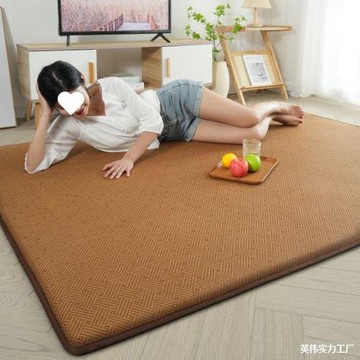 日式藤席地墊加厚涼席陽臺床邊榻榻米墊子爬爬墊打地鋪廠可折疊