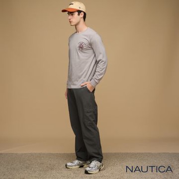 Nautica男裝 彈性腰頭工裝長褲-黑色