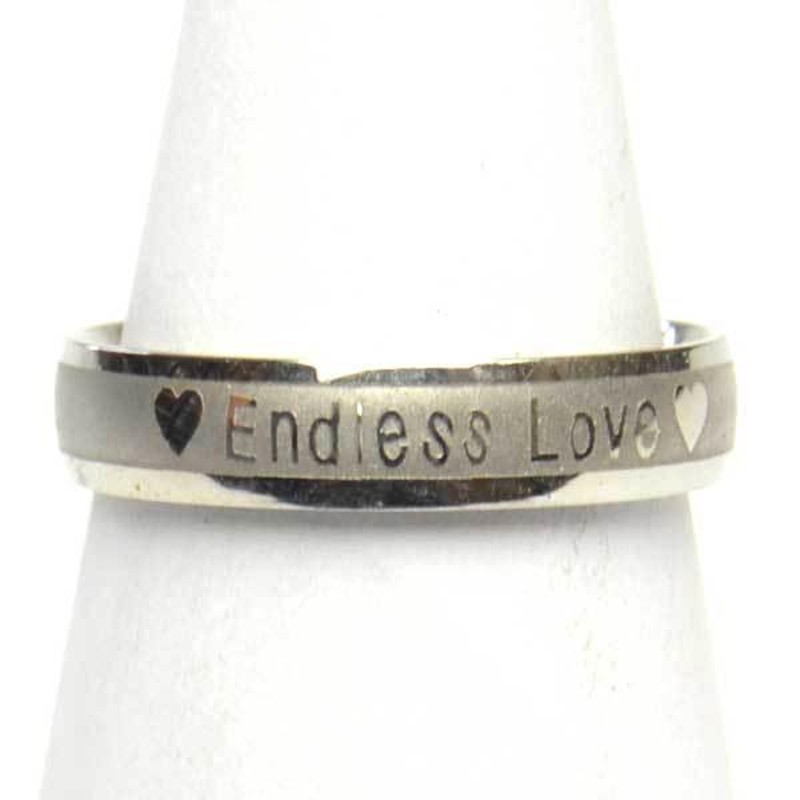 endless love メッセージ リング 永遠の愛 シルバーカラ 10号 指輪 レディース メンズ アクセサリー p30-ri2105 |  LINEショッピング