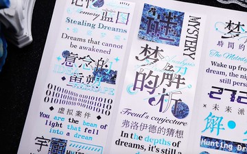 記憶藍圖 PET 紙膠帶 燙藍金 5米卷