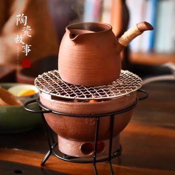 圍爐煮茶罐罐煮茶爐燒碳炭爐茶壺套裝室內家用烤紅薯戶外土陶碳爐