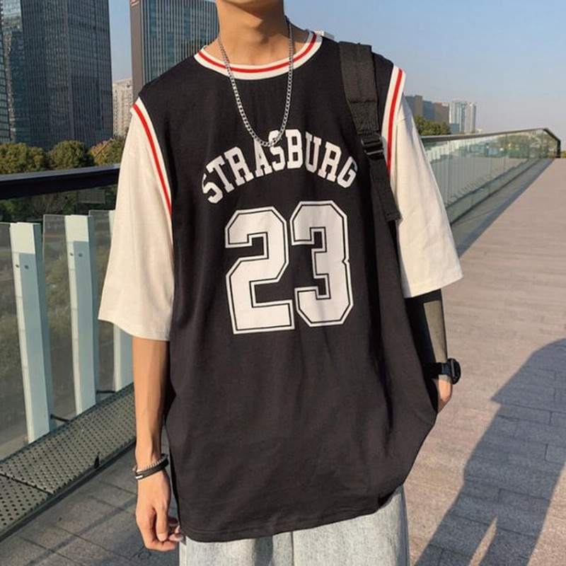 メンズ バスケ ゼッケン Tシャツ 半袖 夏 シャツ トップス 高校生 男子高生 男 ダンス ストリート ビッグ 韓国 ファッショ 通販 Lineポイント最大get Lineショッピング