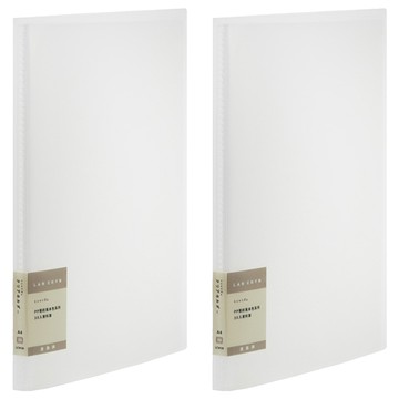 連勤牌文具 Lan CHYn 極厚30頁A4資料簿 側入式LCW30-1 透白色  2本