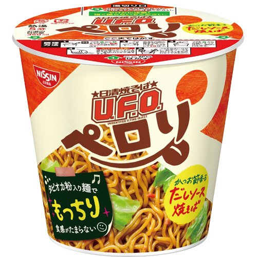 日清食品　日清焼そばＵ．Ｆ．Ｏ．ペロリ　かつお節香るだしソース　７４ｇ　１ケース（１２食）