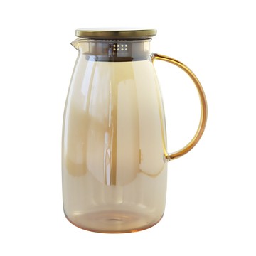 Just Home 透亮琥珀色附蓋耐熱玻璃壺1800ml