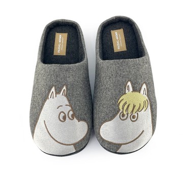 Paidal x Moomin姆明谷 姆明與歌妮毛絨室內拖鞋