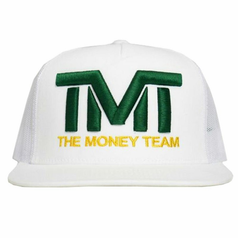 tmt-h103-2wng THE MONEY TEAM ザ・マネーチーム CLASSIC TRUCKER HAT (白ベース&緑ロゴ) ザ・マネーチーム  キャップ 帽子 フロイド・メイウェザー( ボクシ | LINEブランドカタログ