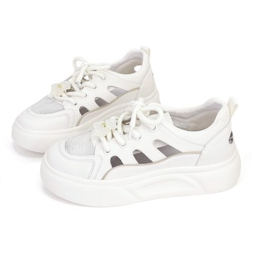 Felina 甜美泰迪真皮綁帶厚底休閒涼鞋