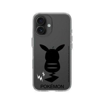 iPhone 16 Clear Case（相機按鈕） 透明 - 寶可夢 Pokemon - 皮卡丘背面剪影