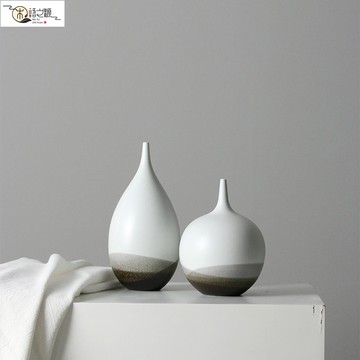 免運 現貨速發高級藝術藏品擺件現代新中式玄關插花電視柜手工瓷器小號花瓶禪意簡約擺件