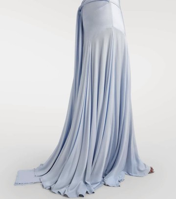 Self-Portrait Paneled satin gown