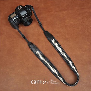cam-in 編織系列專業時尚相機背帶 通用接口 cam8694