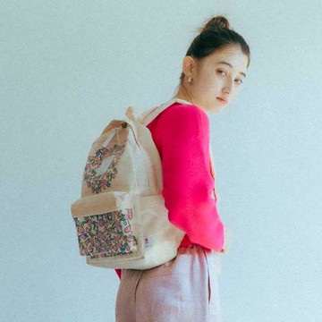 【CILOCALA】PICFA聯名日本插畫尼龍防潑水後背包-中大(椰奶白)