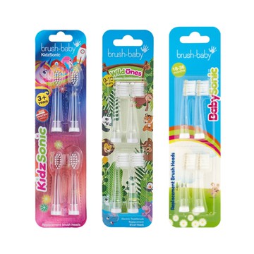 英國 Brush Baby 兒童電動牙刷替換刷頭(3款可選)