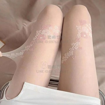 絲襪優雅玫瑰花花藤纏繞超薄絲襪黑絲純欲風性感提花連褲襪【倪醬小鋪】