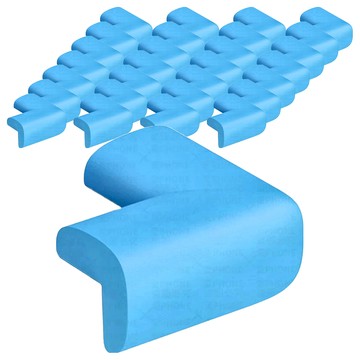 L型加厚防撞角 泡棉橡膠材質  5 x 3.5 x 1.2cm  藍色  30個