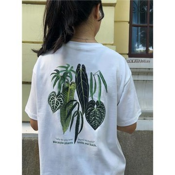 夏日雨林 - 原創綠植純棉T恤 · 男女款藝術穿搭服裝