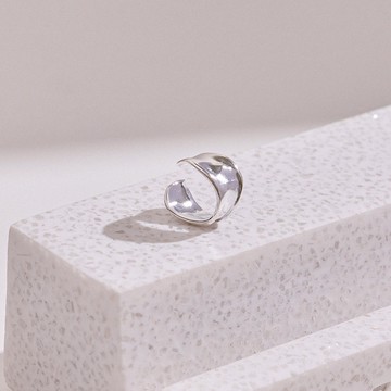 vacanza｜純銀｜不規則凹凸面單支‧全純銀‧耳骨夾#耳夾 #新年飾品 #新年禮物