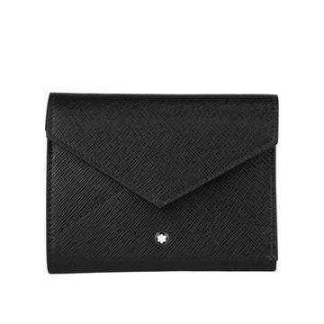 [平輸]MONTBLANC 萬寶龍 Sartorial 匠心系列三折信封式短夾(黑色)