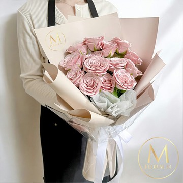 【FLORAL M】卡布奇諾奶茶玫瑰香水花束