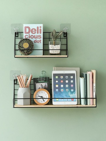 墻上收納置物架宿舍床頭床上懸掛神器寢室好物上鋪免打孔墻面壁掛