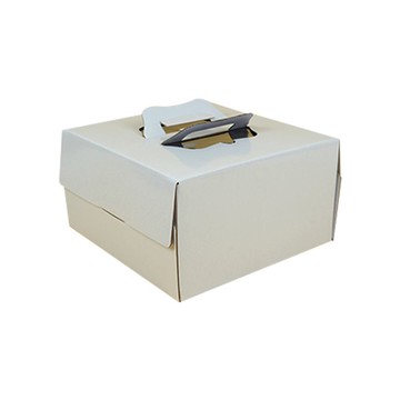 Cheonwoon Package 雪紡蛋糕盒組 3號 素面白  1組  白色平原