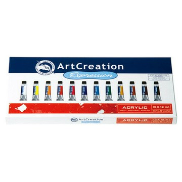 Art Creation Expression 9011712M 壓克力顏料 12色入 / 盒【APP滿額下單10%點數(單一帳號最高1500點)】8/31止