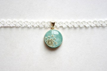 樹脂藝術 方形吊墜・夜色深處