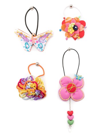 Amir Slama - floral-appliqué hair tie - women - Acrylic Resin - One Size - Multicolour