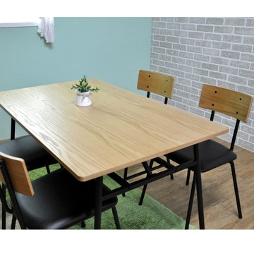 餐桌 茶几桌 工作桌 原木色 長方形餐桌 (不含椅子) 復古工業風 台灣製MIT【51741-N1NA】