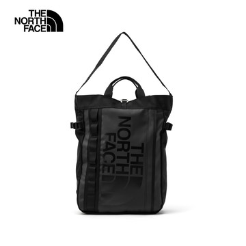 The North Face北面男女款黑色品牌LOGO大容量後背包｜3KX24HF