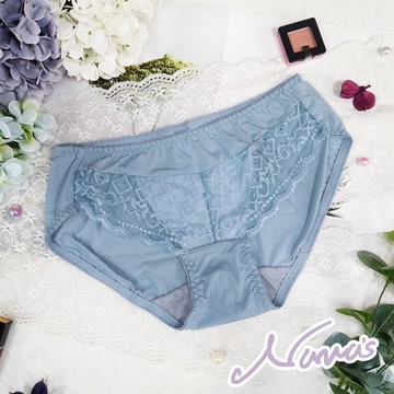 【露娜斯】羅曼花燦。貼身舒適包臀透氣三角內褲【欣灰藍】台灣製P8889