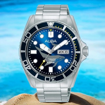 ALBA 雅柏 Tokyo Design 藍鯨機械錶 新春換新 送禮首選-43mm (AL4617X1/Y676-X081B)