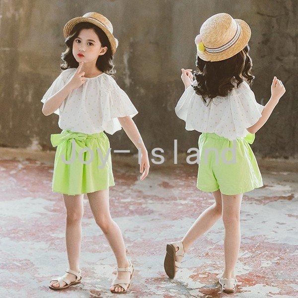 子供服 セットアップ キッズ 女の子 2点セット 上下セット Tシャツ