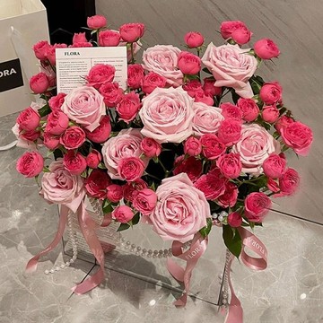 🌷花束禮物🌷生日禮物永生花抱抱袋玫瑰花束高級感520送閨蜜女朋友仿真香皂花母親節 教師節 情人節 生日禮物 永生花