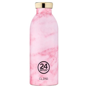 24BOTTLES 義大利不鏽鋼雙層保溫瓶 24C5G03  粉紅大理石  500ml  1個