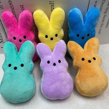 💗特惠💗新品peeps兔子復活節彩色卡通兔子熱品毛絨玩偶節日禮物