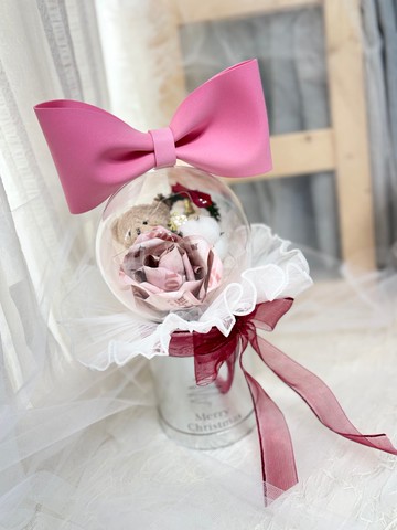 浪漫線燈波波球有錢花抱抱桶  聖誕節限定/交換禮物/浮誇系