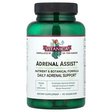 Vitanica, Adrenal Assist™，日常腎上腺支援，90 粒全素膠囊