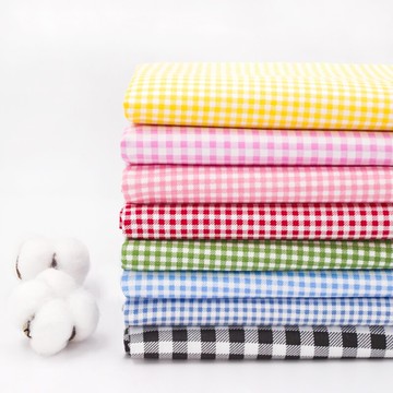 格子布料純棉斜紋床單被套床品面料彩虹ins風桌布襯衫裙子服裝布