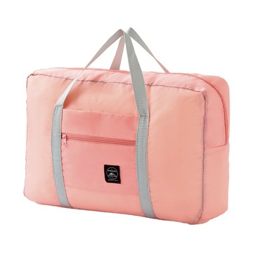 旅行購物超大容量折疊收納行李袋 - 淺橘色 牛津布  30.5 x 46 x 14cm