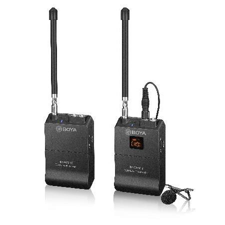 Boya BY-WFM12 VHF Wireless Omnidirectional Lavalier Microphone System, for Capturing Single-Person Audio Interviews for Dlsrs, Camcorders, Smartphon