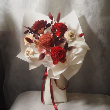 自然感索拉花束/嫣紅