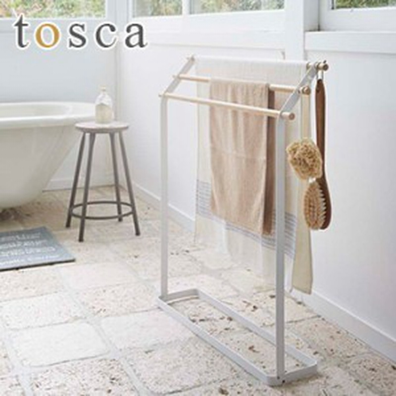 バスタオルハンガー トスカ ホワイト タオル掛け 物干し ハンガーラック スリム 洗濯ハンガー おしゃれ 通販 Lineポイント最大1 0 Get Lineショッピング