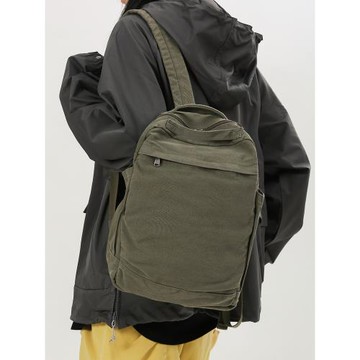 新款復古日系水洗帆布雙肩包女百搭森系背包休閑通勤文藝學生書包